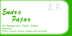 endre pajor business card